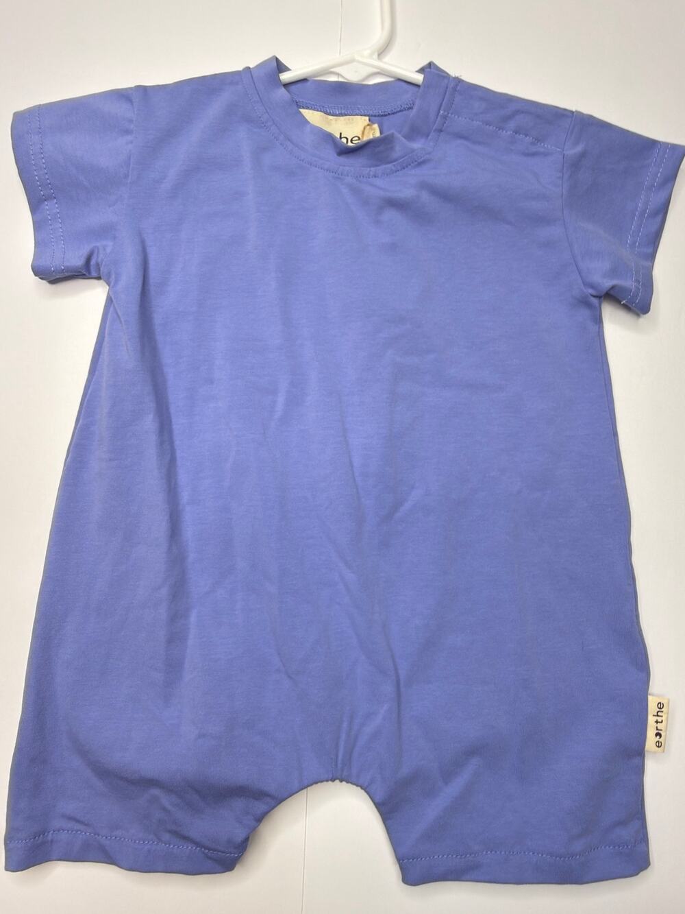 Earthe Baby Periwinkle Short Sleeve Romper One Piece Minimalist Boutique
